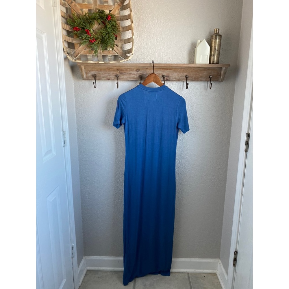 BLQ BASIQ Tee Maxi Dress in Dark Denim XS Small - Picture 5 of 5